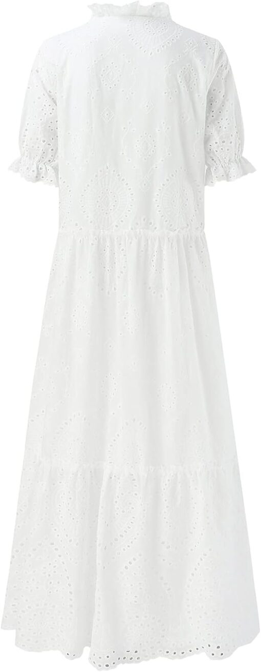 Robe Blanche Courte Grande Taille – Image 7