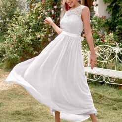 Robe Blanche Dentelle Longue image 15 | Soirée Blanche Robe Blanche Dentelle Longue image 14 | Soirée Blanche