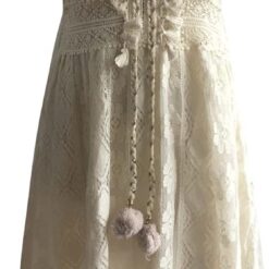 Robe De Plage Blanche Dentelle Boho Boheme Chic image 10 | Soirée Blanche