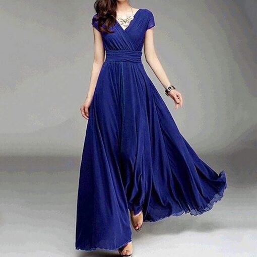 Robe De Soirée Blanche Longue – Image 3