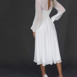 Robe Longue Blanche Manche Longue image 12 | Soirée Blanche