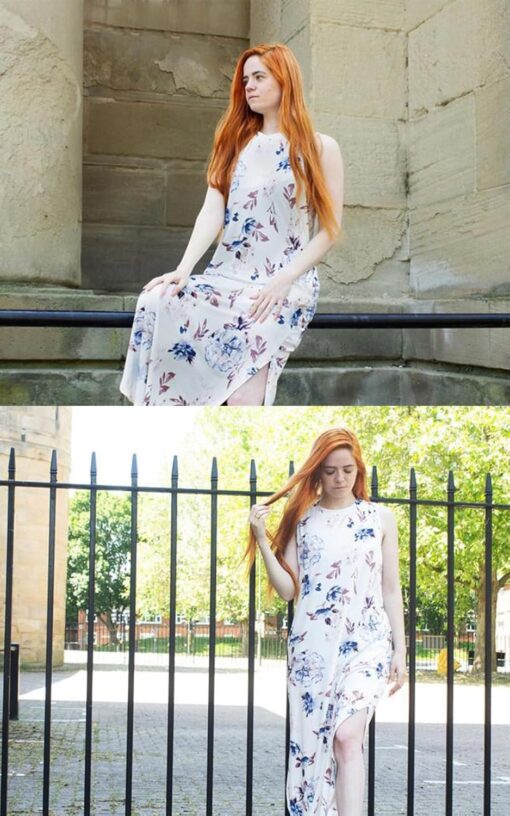 Robe Longue Fluide Blanche – Image 6