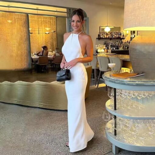 Robe Blanche Soirée Longue – Image 2