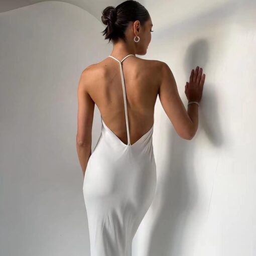 Robe Blanche Soirée Longue – Image 3