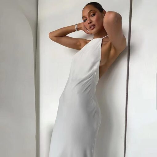 Robe Blanche Soirée Longue – Image 6
