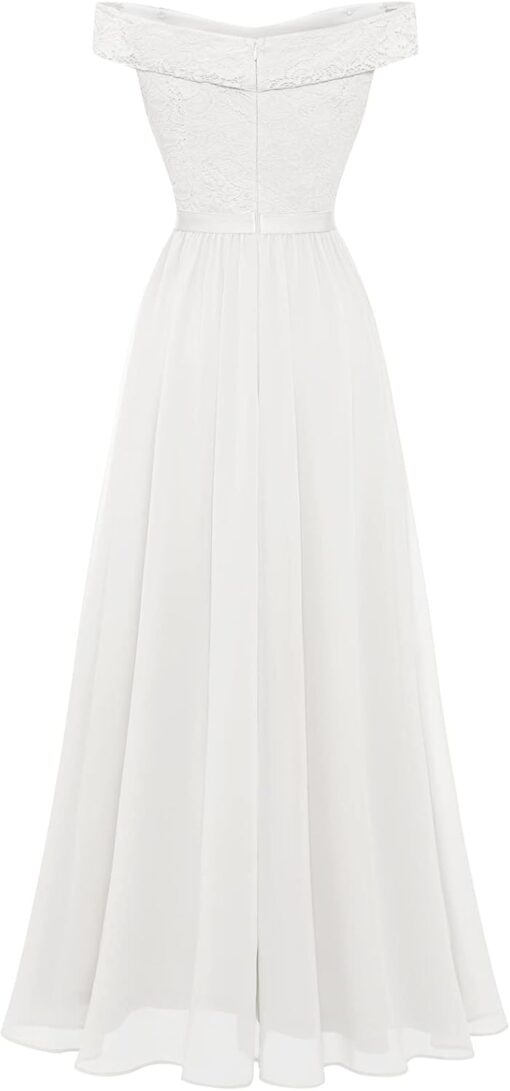 Robe Longue Blanche Dentelle – Image 4