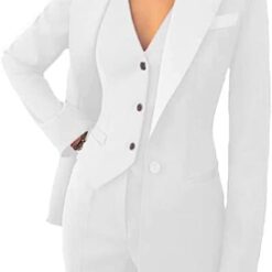 Reine de la Beauté, Costume 3 Pièces pour Femme image 7 | Soirée Blanche Reine de la Beauté, Costume 3 Pièces pour Femme image 6 | Soirée Blanche