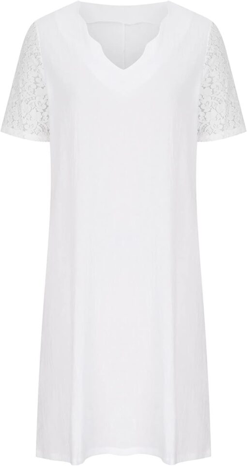 Robe Longue Blanche Boheme Manches Longues – Image 5
