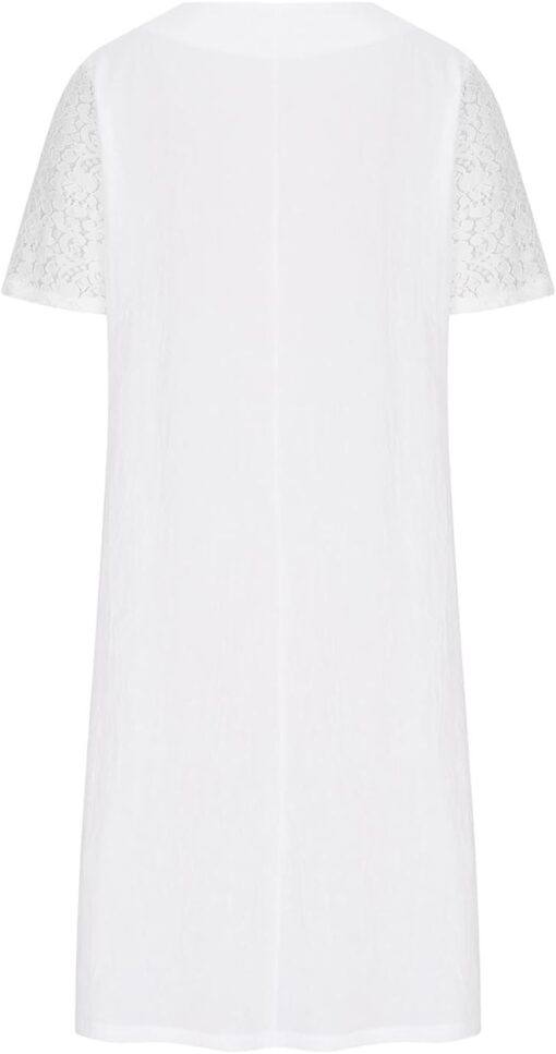 Robe Longue Blanche Boheme Manches Longues – Image 6