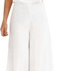 Combinaison féminine pour femmes 2 pièces, Chemise longue + Pantalon taille haute image 12 | Soirée Blanche Combinaison féminine pour femmes 2 pièces, Chemise longue + Pantalon taille haute image 11 | Soirée Blanche