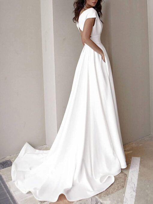 Robe De Soirée Cocktail Blanche – Image 4
