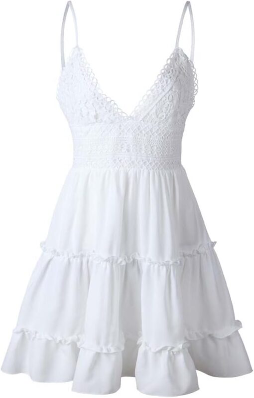 Robe Blanche De Soirée Courte – Image 3