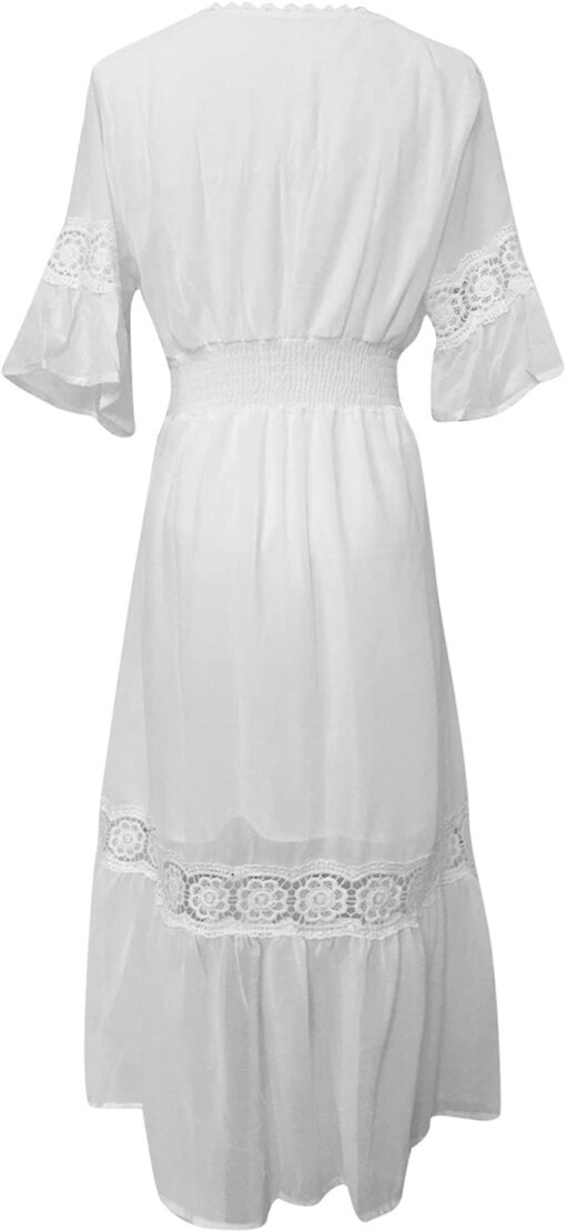 Robe Longue Bohème Blanche – Image 3