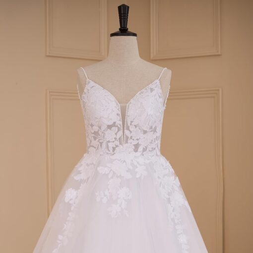 Robe De Mariée Dentelle Vintage Blanche – Image 6