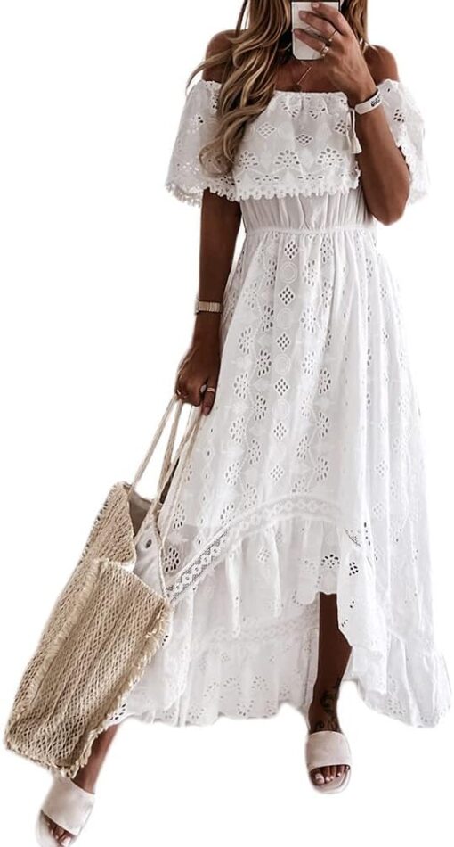 Robe Dentelle Blanche Longue – Image 2