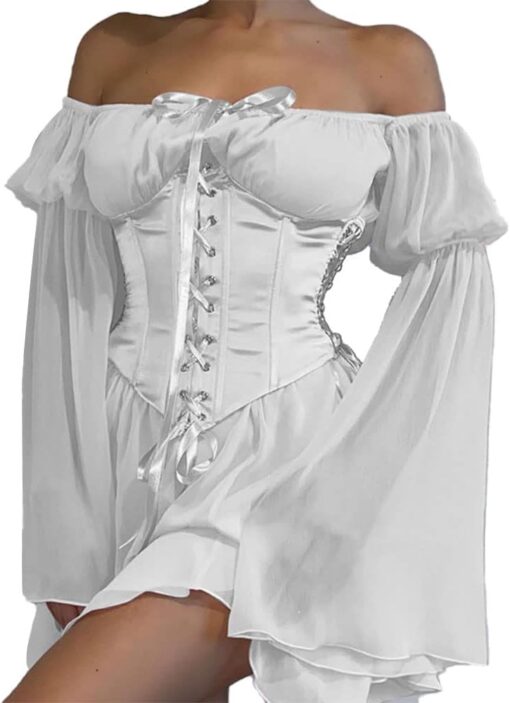 Robe Bustier Blanche Courte – Image 2