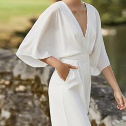 Combinaison Barboteuse Femmes avec Manches Courtes image 15 | Soirée Blanche Combinaison Barboteuse Femmes avec Manches Courtes image 14 | Soirée Blanche