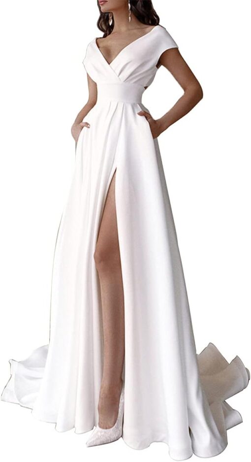 Robe De Soirée Cocktail Blanche – Image 2