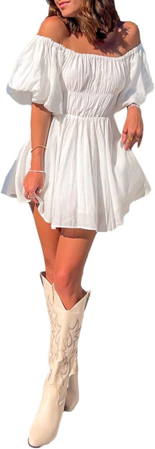 Robe Blanche Courte Soirée – Image 2