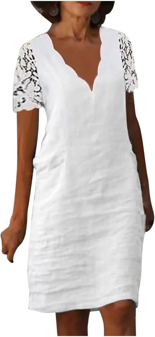 Robe Longue Blanche Boheme Manches Longues – Image 2