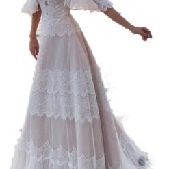 Robe De Mariée Vintage Sexy Blanche image 8 | Soirée Blanche