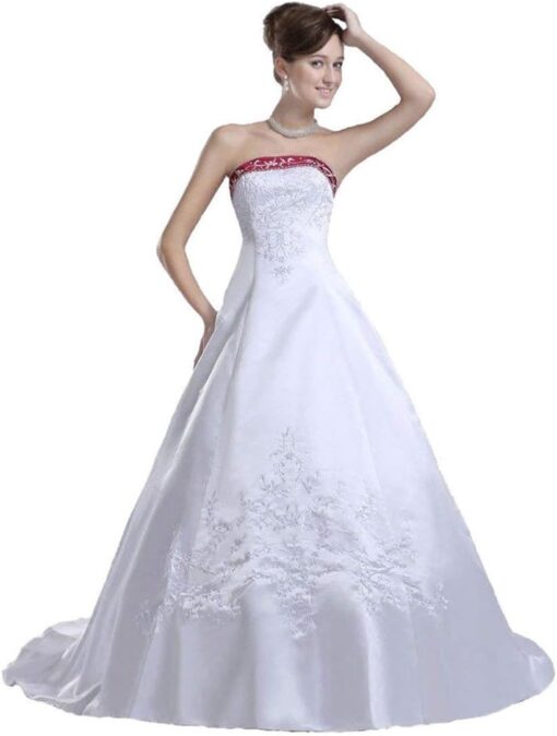 Robe De Mariée Longue Blanche – Image 4