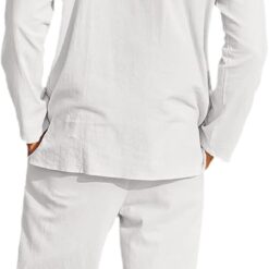 Ensemble d'été détendu 2 pièces Homme image 16 | Soirée Blanche Ensemble d'été détendu 2 pièces Homme image 15 | Soirée Blanche