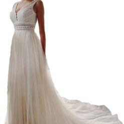 Robe de mariée en dentelle bohème et dos croisé image 8 | Soirée Blanche