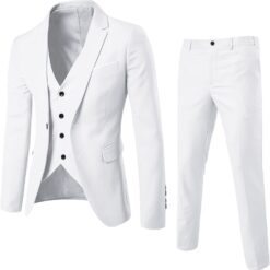 Costume de Soirée 3 Pièces pour Homme image 6 | Soirée Blanche Costume de Soirée 3 Pièces pour Homme image 5 | Soirée Blanche