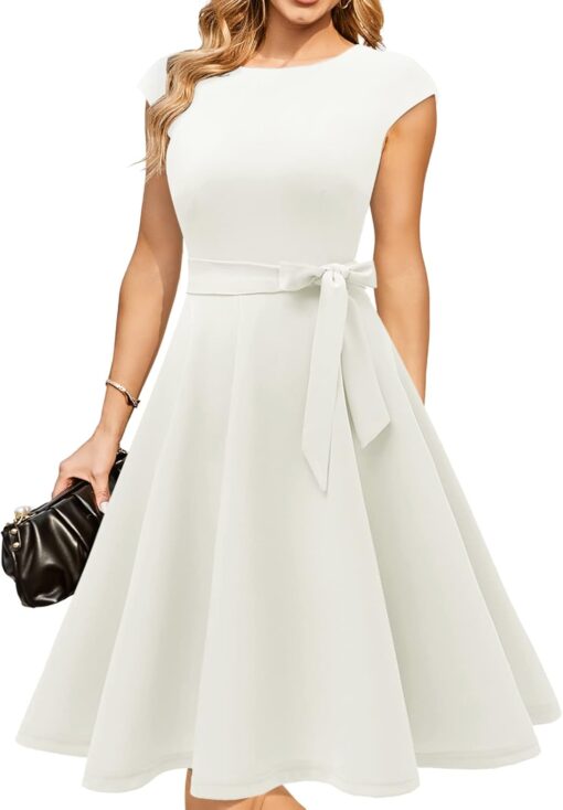 Robe Blanche Cocktail Mariage – Image 2
