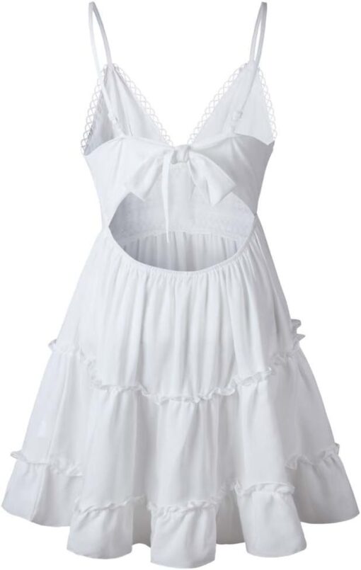 Robe Blanche De Soirée Courte – Image 4
