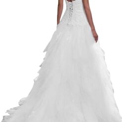 Robe De Mariée Princesse Blanche Avec Strass image 8 | Soirée Blanche