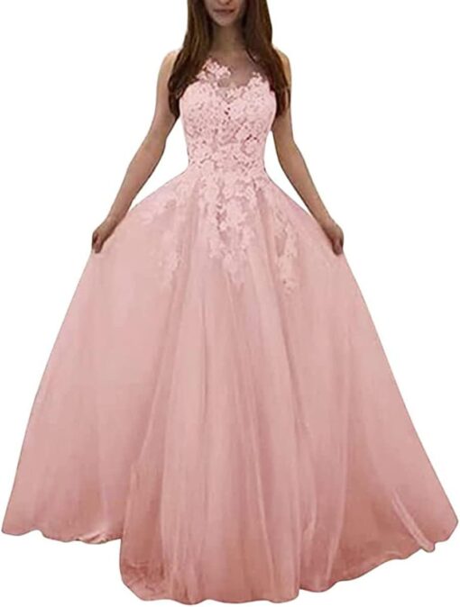 Robe De Mariée Dentelle Florale A Col Montant – Image 2