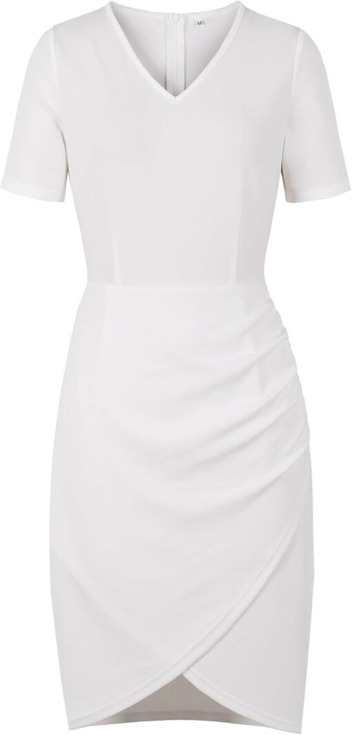 Robe Blanche Cocktail Courte – Image 2