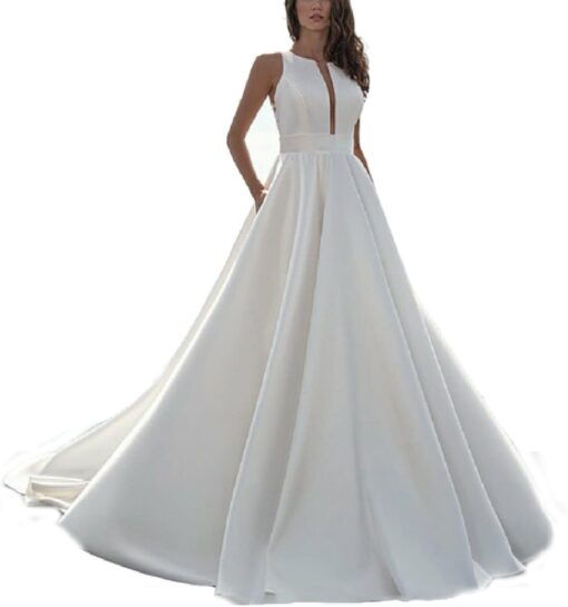 Princesse Robe De Mariée Femme Ronde Grande Taille – Image 2