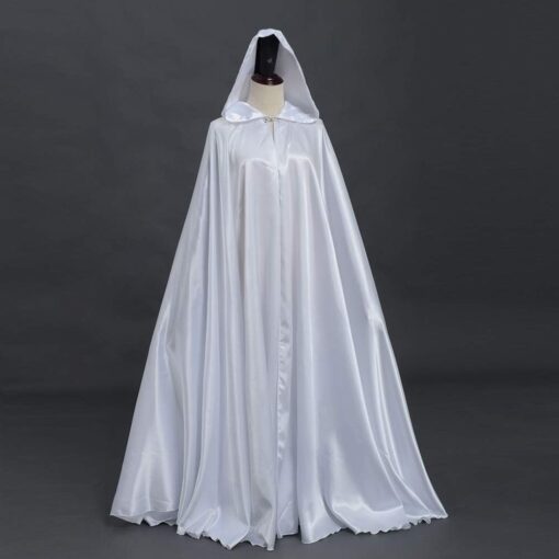 Robe Cape Longue Blanche – Image 3