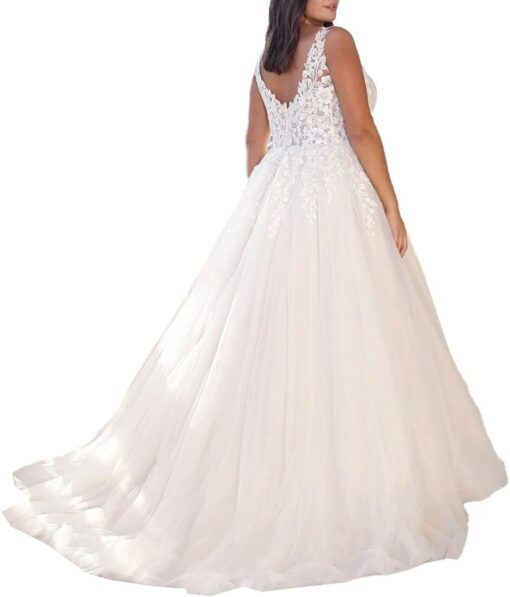 Robe De Mariée Bustier Séduisant et Jupe Fendue – Image 3
