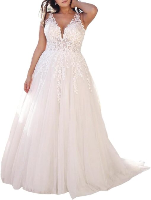 Robe De Mariée Bustier Séduisant et Jupe Fendue – Image 2