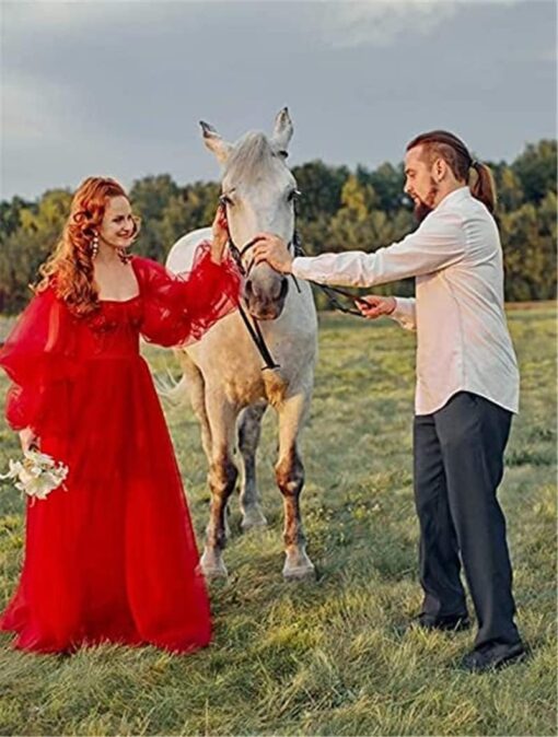 Robe De Mariée Satinée Haut Dentelle Chic – Image 7