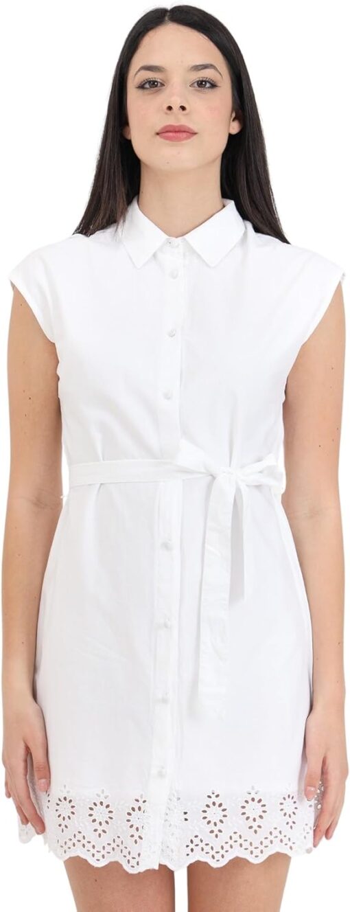 Robe Blanche Courte Dentelle – Image 2