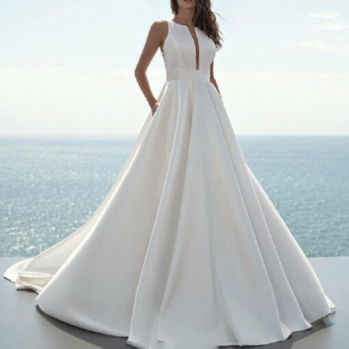 Princesse Robe De Mariée Femme Ronde Grande Taille – Image 3