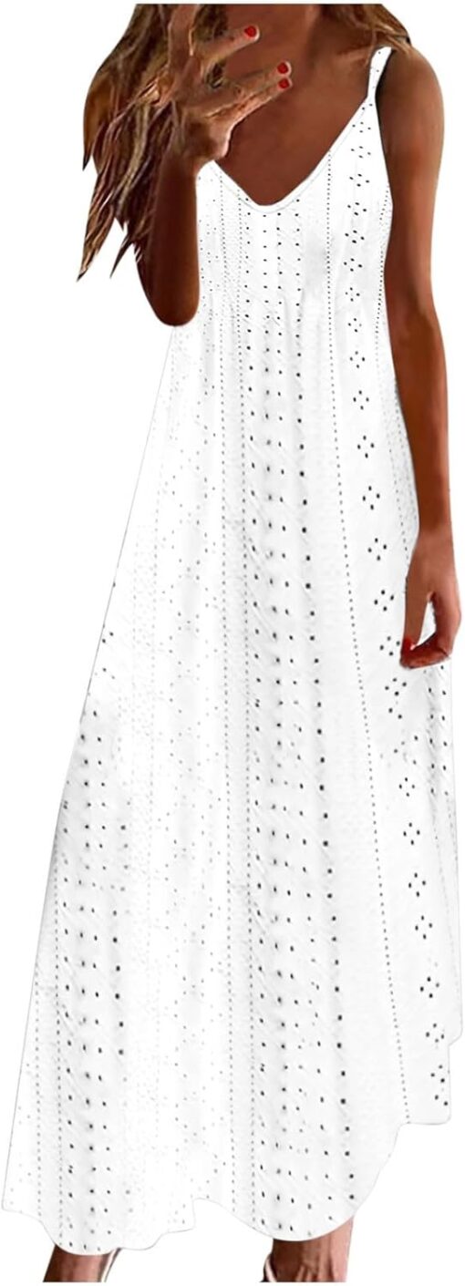 Robe Droite En Dentelle Blanche – Image 2