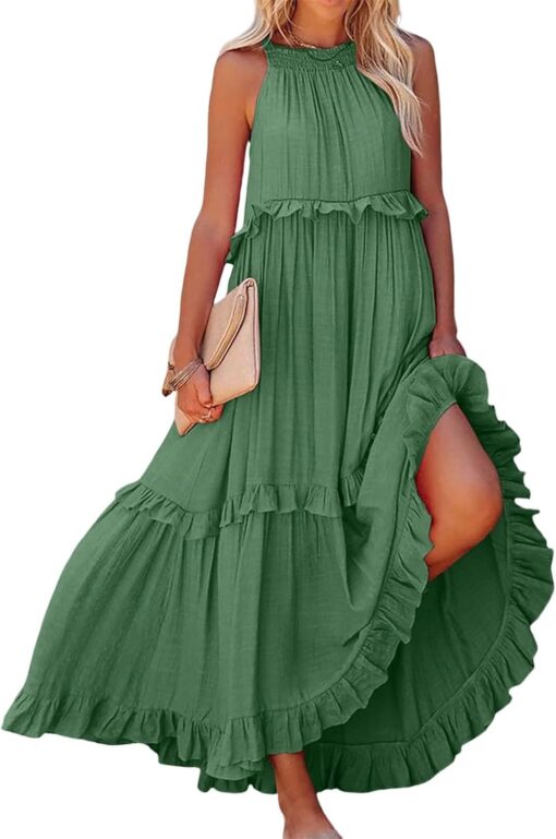 Robe Blanche Boheme Chic Longue – Image 3