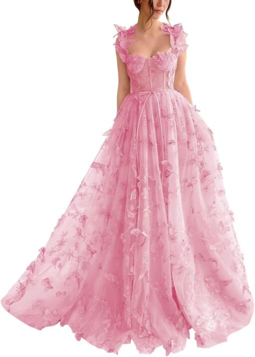 Robe De Mariée Princesse Manche Longue Dentelle – Image 2