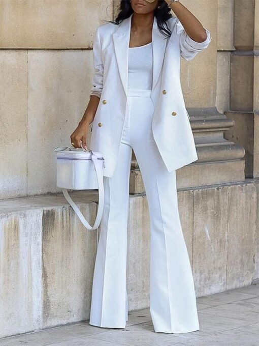 Complexe de Travail Femme 2 Pièces : Pantalon et Blazer – Image 3