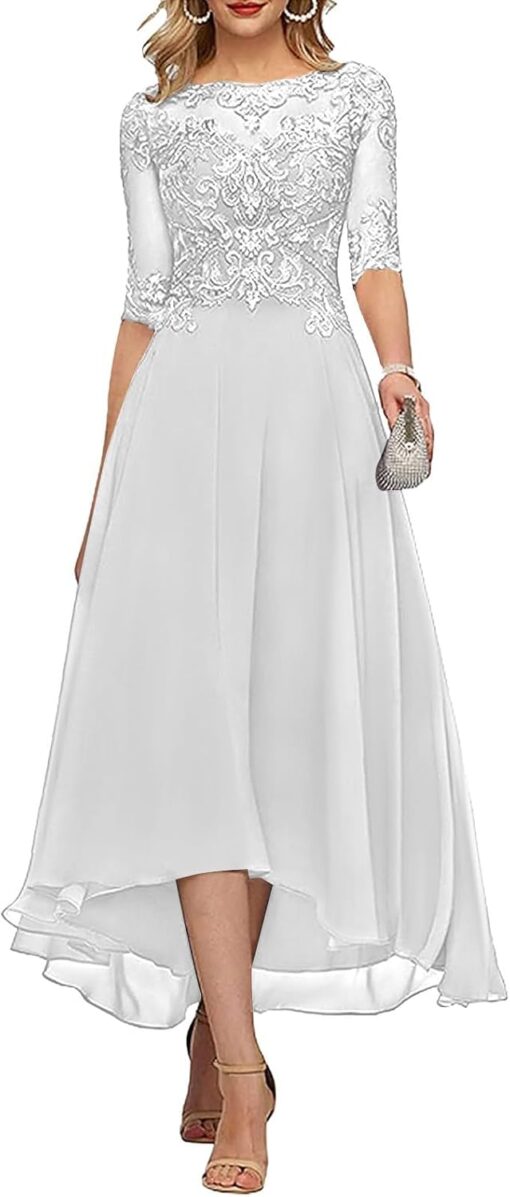 Robe Manche Longue Dentelle Blanche – Image 2