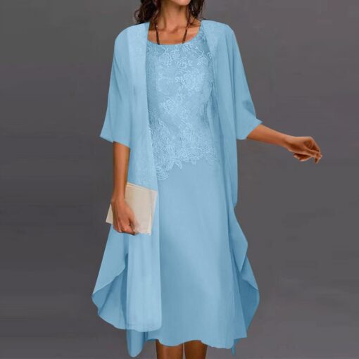 Robe De Soirée Noire Et Blanche Grande Taille – Image 3