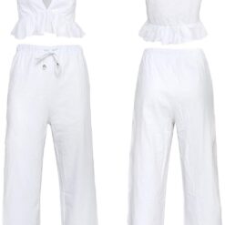Jumpsuit Été femme, 2 pièces à col V profond image 17 | Soirée Blanche Jumpsuit Été femme, 2 pièces à col V profond image 16 | Soirée Blanche