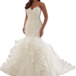 Robe De Mariée Sirène A Manches Longues Blanche image 6 | Soirée Blanche