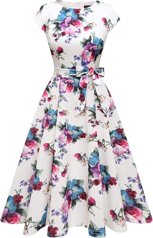 Robe De Cocktail Courte Noire Et Blanche – Image 3